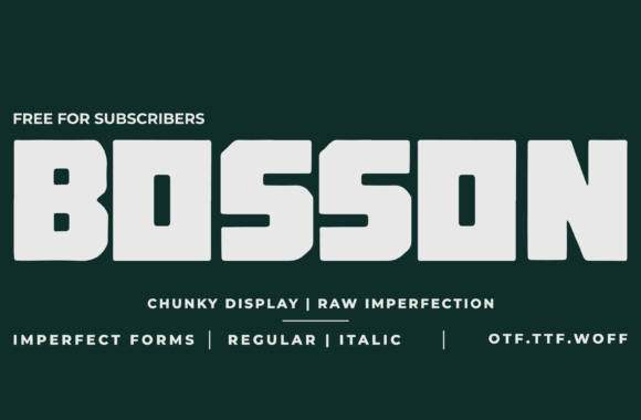 Bosson: A Bold, Confident Display Font for Editorial Impact