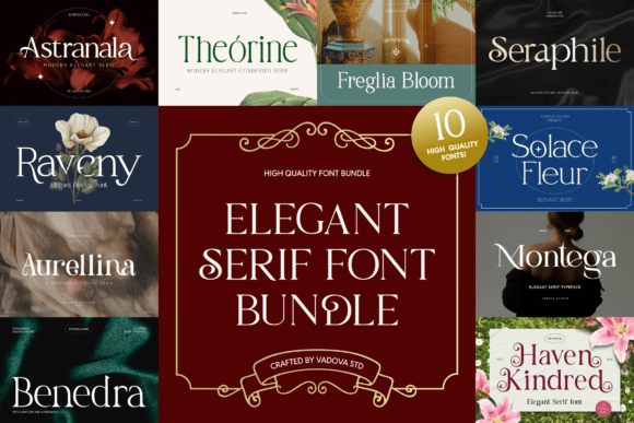 Elegant Serif Bundle: A Refined Typeface for Digital Branding