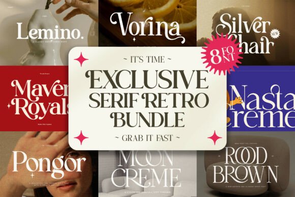 Exclusive Serif Retro Bundle: A Display Font That Elevates Digital Branding