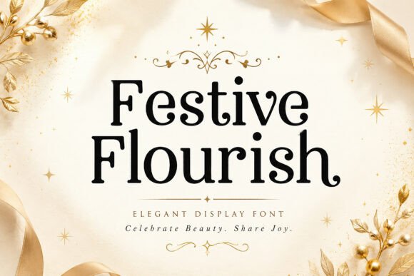 Festive Flourish: A Sophisticated Serif Font for Small Business Branding