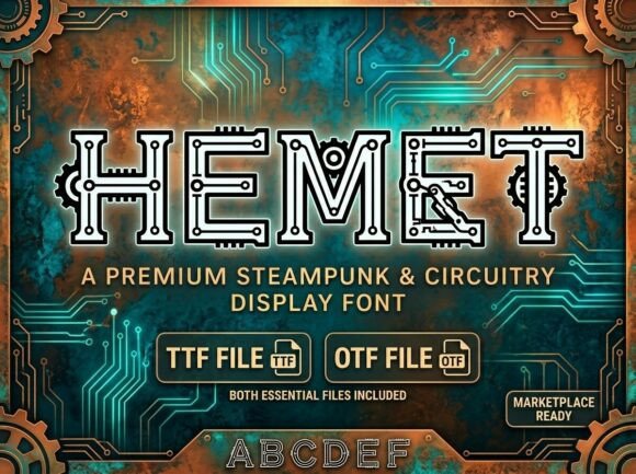 Hemet: A Decorative Typeface That Anchors Meaning with Grace