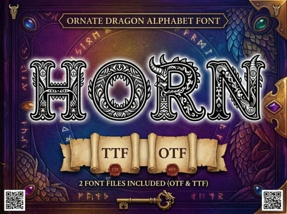 Horn: The Dragon Alphabet Font That Commands Attention