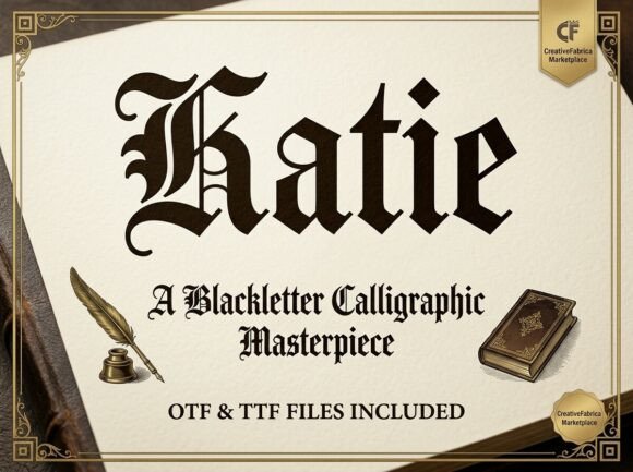 Katie Font: A Standout Decorative Typeface for Handmade Creators