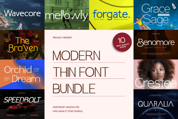 Modern Thin Font Bundle for Clean, Sophisticated Maker Designs