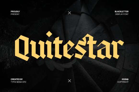 Quitestar: A Bold Blackletter Font for Real Business Branding