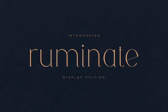 Ruminate: A Refined Display Serif for Thoughtful Campaigns